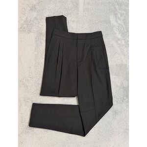 Nili Lotan Women's Size 4 Pleated High Rise Trousers Virgin Wool Dress Pants USA